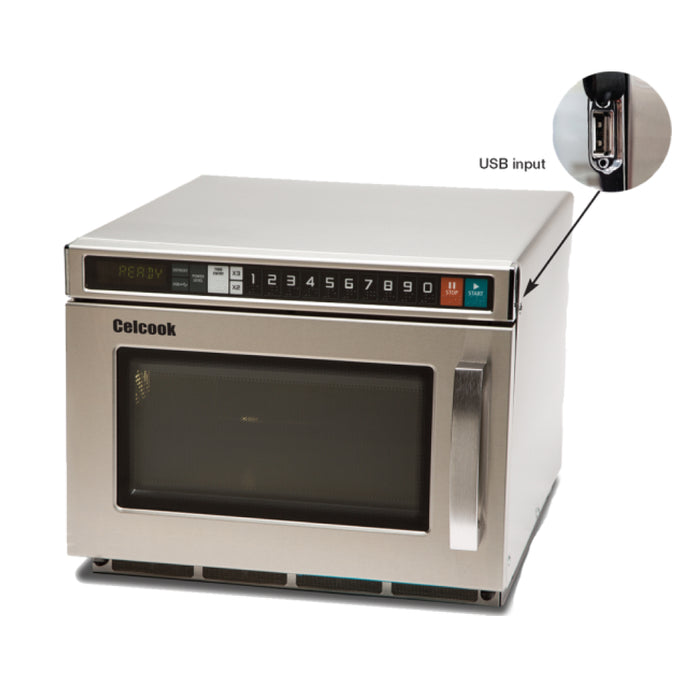 Celcook CCM2100 2100W Compact Commercial Microwave Oven - 208/230V 60Hz