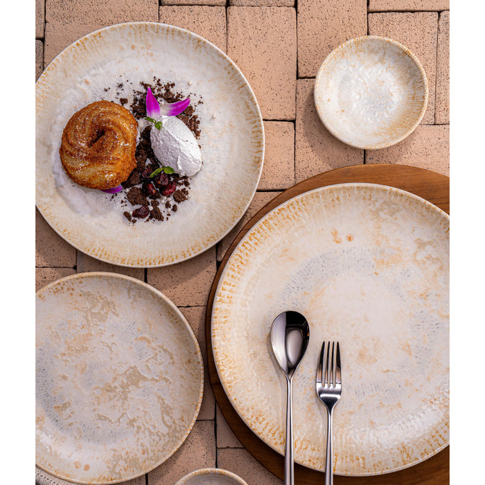 Ariane 10.6" Celestial Round Porcelain Coupe Dinner Plate - 6/Case - DVCARN04W011027