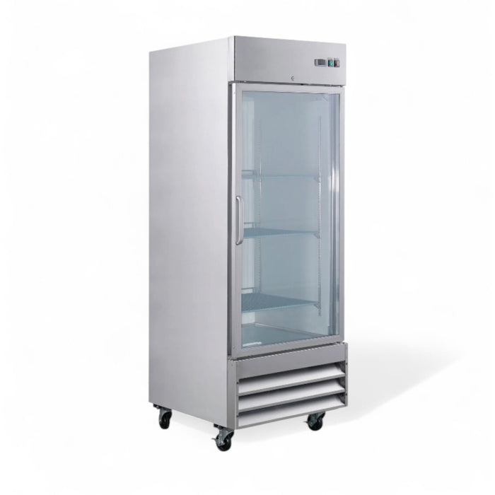 EconoCold 29" Single Glass Door Stainless Steel Reach-In Freezer - CFD-1FF-G-HC