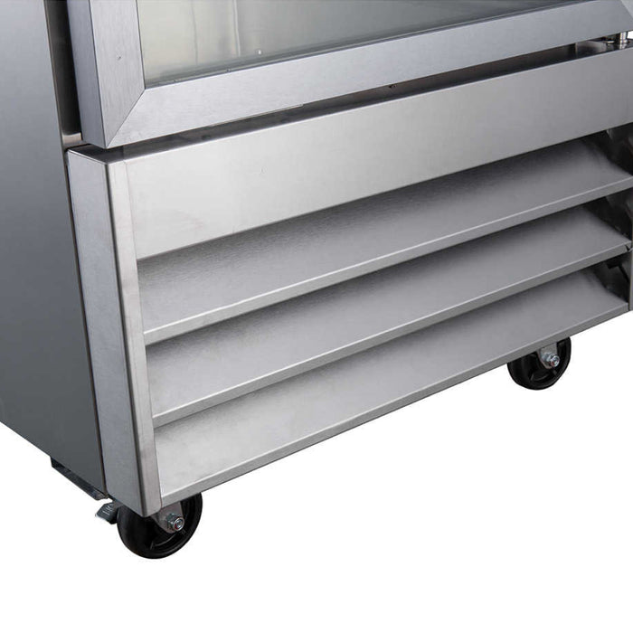 EconoCold 54" 2-Glass Door Stainless Steel Reach-In Refrigerator - CFD-2RR-G-HC