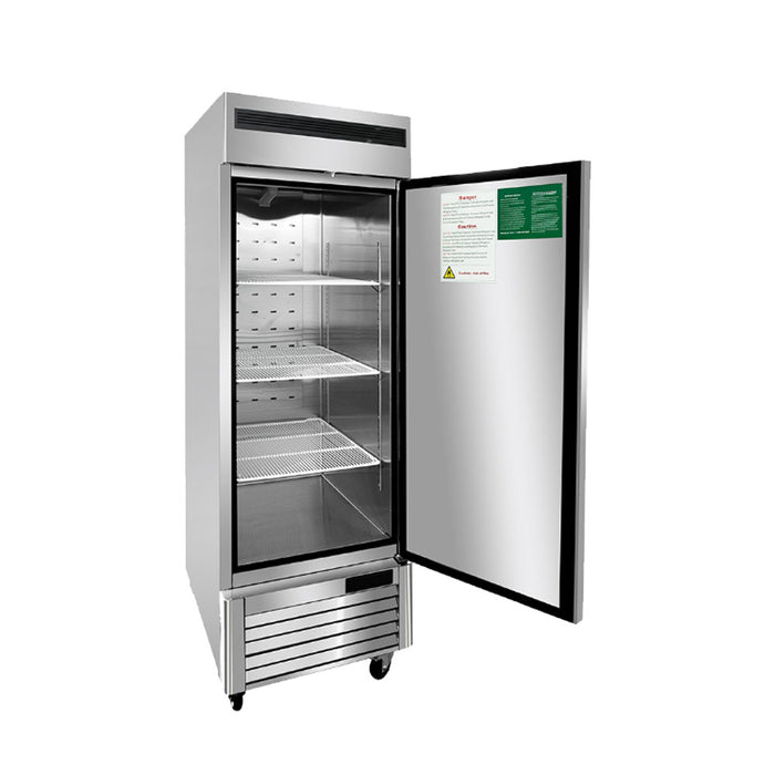 EconoCold 29" Solid Single Door Stainless Steel Reach-In Refrigerator - CFD-1RR-HC