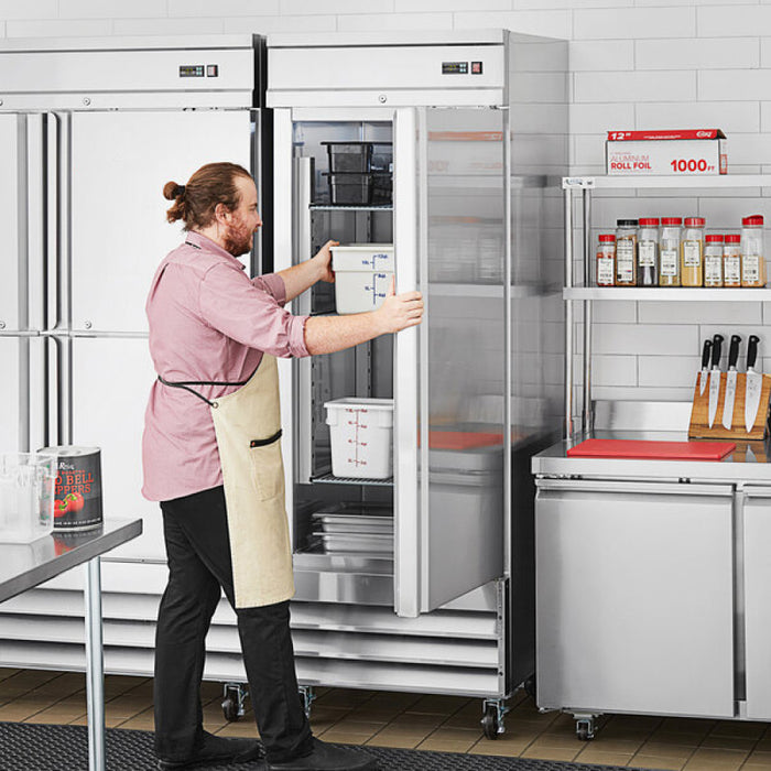 EconoCold 29" Solid Single Door Stainless Steel Reach-In Refrigerator - CFD-1RR-HC