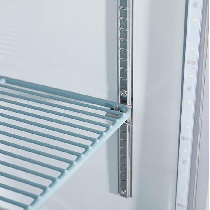 EconoCold 29" Single Glass Door Stainless Steel Reach-In Refrigerator - CFD-1RR-G-HC