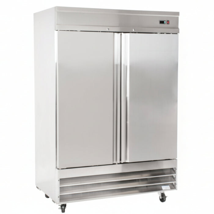 EconoCold 54" Solid 2-Door Stainless Steel Reach-In Freezer - CFD-2FF-HC