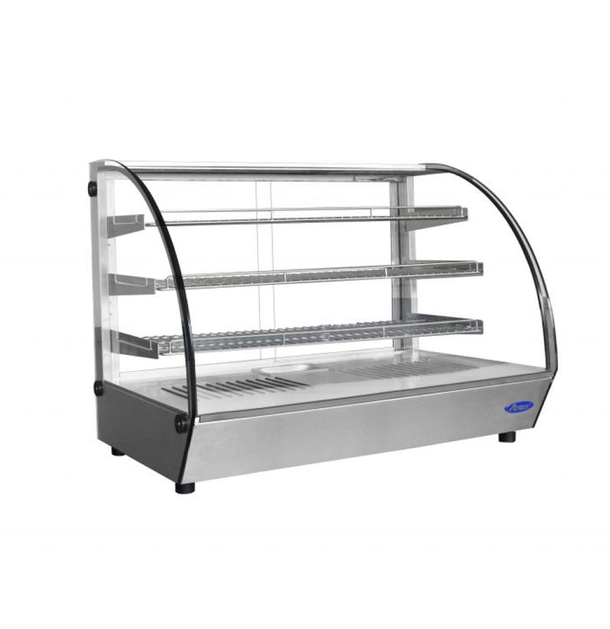 Atosa CHDC-56 35" Curve Glass Countertop Heated Display Case - 5.6 Cu. Ft.