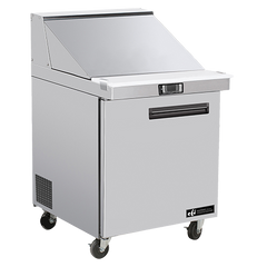 EFI CMDR1-27VC-L 27" Mega Top Left-Hand Door Stainless Steel Refrigerated Sandwich Prep Table - 7.9 Cu. Ft.