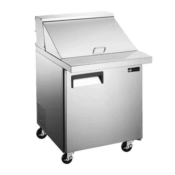 EFI CMDR1-27VCX 27" X-Line 1-Door Mega Top Refrigerated Sandwich Prep Table - 5.7 Cu. Ft.