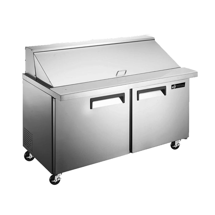 EFI CMDR2-60VCX 60" X-Line 2-Door Mega Top Refrigerated Sandwich Prep Table - 15 Cu. Ft.