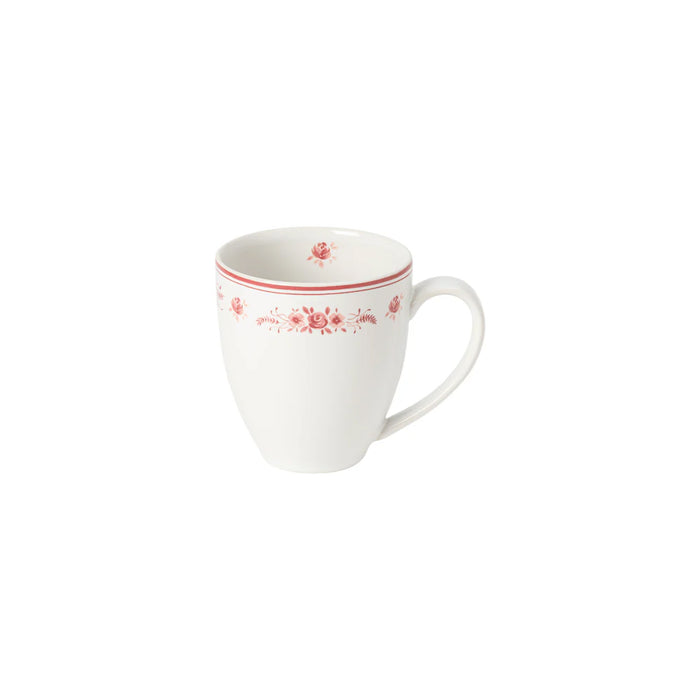 Costa Nova 14 Oz. Vila White-Red Floral Stoneware Mug 6/Case - COC132-WRD