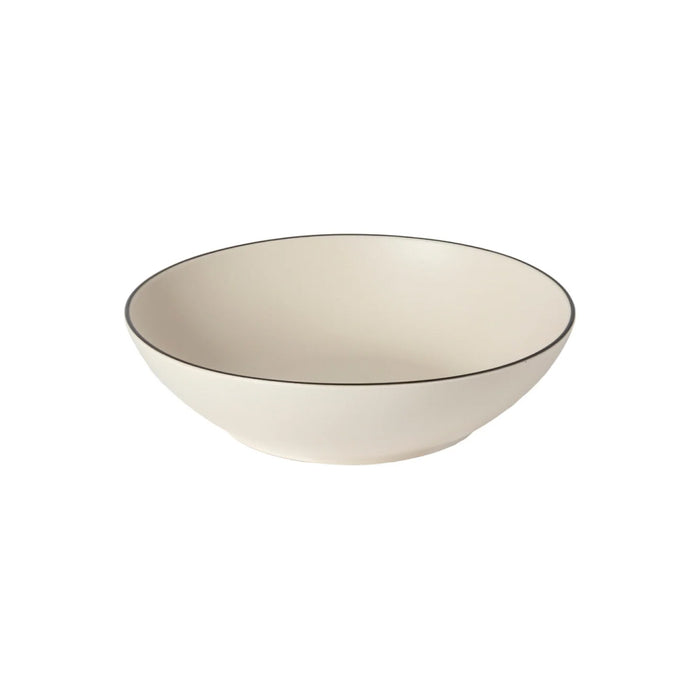Costa Nova 8.46" Augusta Natural-Black Round Stoneware Soup/Pasta Bowl - 6/Case - COP214-NAB