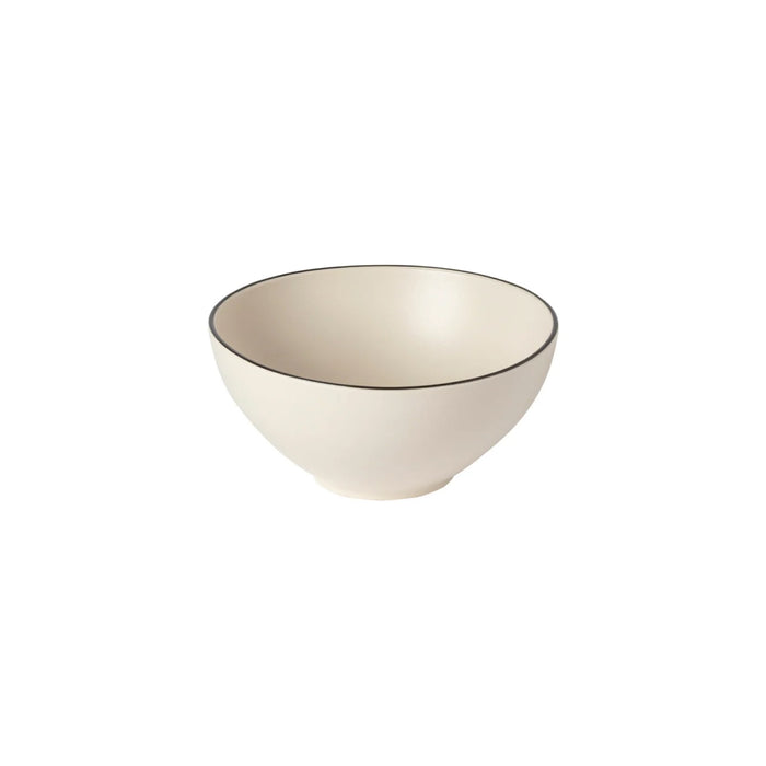 Costa Nova 22 Oz. Augusta Natural-Black Round Stoneware Soup/Cereal Bowl - 6/Case - COS151-NAB