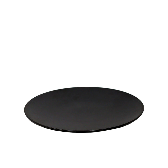 Nella 10" Black Round Coupe Porcelain Plate - 24/Case - CP10109 BK