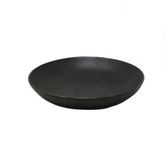 Nella 8" Matte Black Porcelain Soup Plate - CP10209 BK