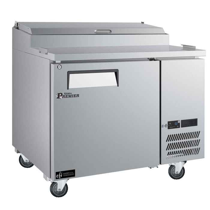 EFI Premier CPDR1-44VCP-R 44" Right-Hand 1-Door Stainless Steel Refrigerated Pizza Prep Table - 9.7 Cu. Ft.