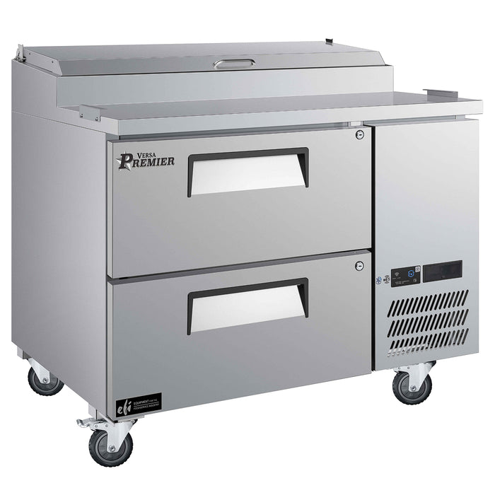 EFI Premier CPDW2-44VCP 44" 2-Drawer stainless Steel Refrigerated Pizza Prep Table - 9.7 Cu. Ft.