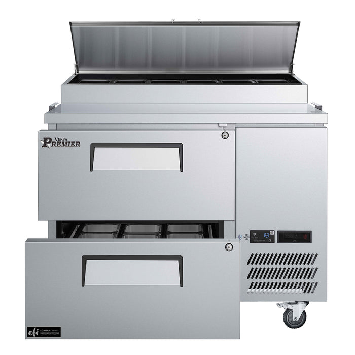 EFI Premier CPDW2-44VCP 44" 2-Drawer stainless Steel Refrigerated Pizza Prep Table - 9.7 Cu. Ft.