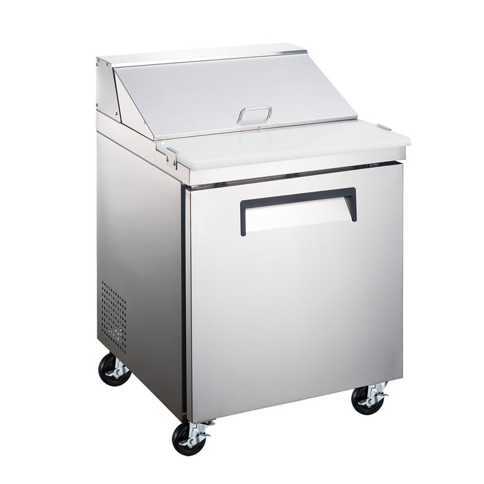 EFI CSDR1-27VCX 27" X-Line 1-Door Stainless Steel Salad / Sandwich Refrigerated Prep Table - 5.7 Cu. Ft.