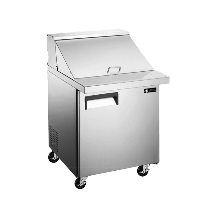 EFI CSDR1-27VCX 27" X-Line 1-Door Stainless Steel Salad / Sandwich Refrigerated Prep Table - 5.7 Cu. Ft.
