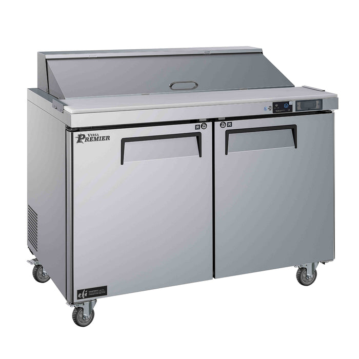 EFI Premier CSDR2-48VCP 48" 2-Door Stainless Steel Refrigerated Salad/Sandwich Prep Table - 13 Cu. Ft.