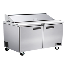EFI CSDR2-60VC 60" 2-Door Stainless Steel Salad / Sandwich Prep Table 17.2 Cu. Ft.