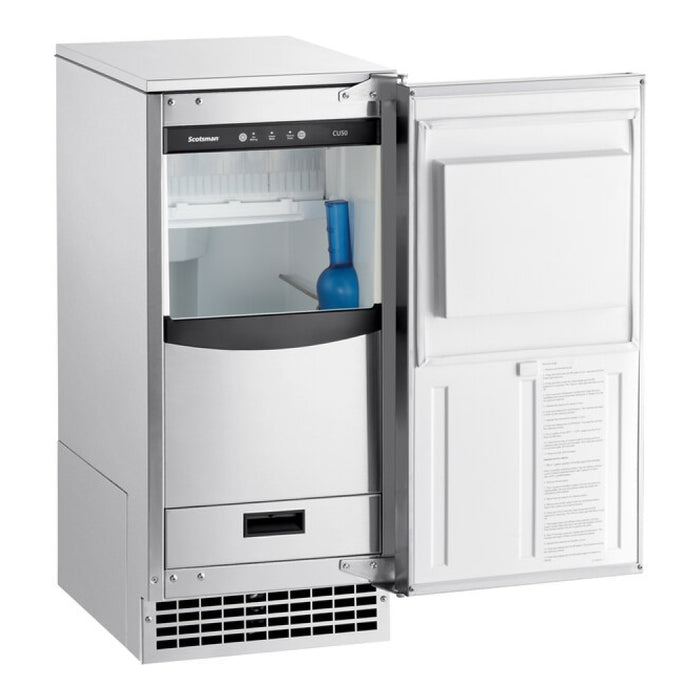 Scotsman CU50PAX-1 15" Prodigy Air Cooled Undercounter Gourmet Cube Ice Machine with Pump Drain - 65 Lbs.