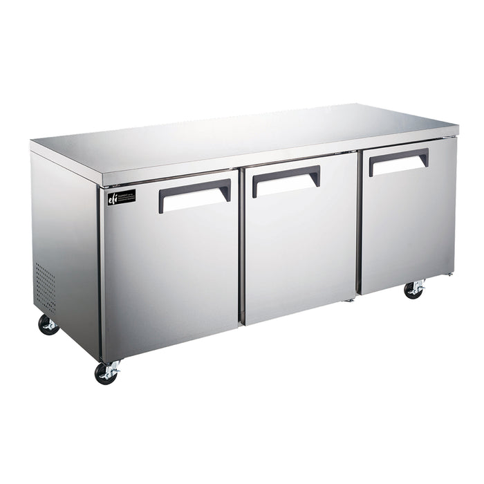 EFI CUDR3-72VCX 72" X-Line Solid 3-Door Undercounter Refrigerator - 15.5 Cu. Ft.