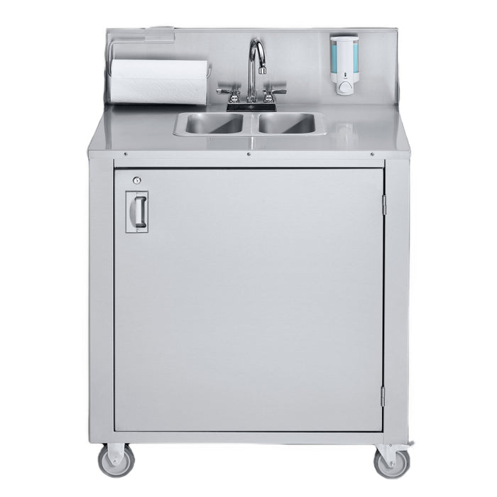 Crown Verity 34" x 25" CV-PHS-2 Dual Bowl Hot/Cold Portable Hand Sink