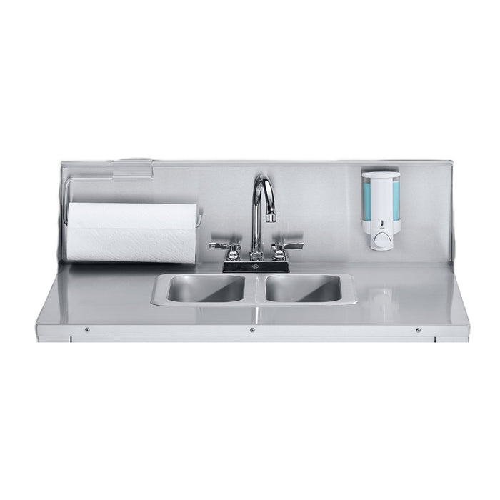 Crown Verity 34" x 25" CV-PHS-2 Dual Bowl Hot/Cold Portable Hand Sink