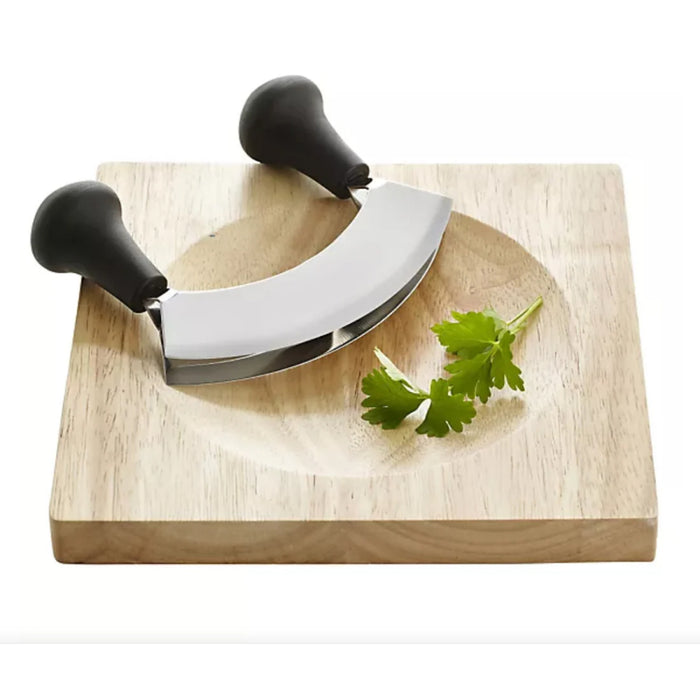 Cuisinox CHO-14 Stainless Steel Double Blade Mezzaluna Knife