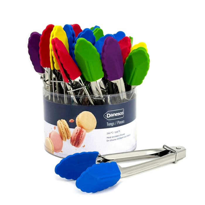 Danesco 1445215AS 7" Mini Tongs with Stainless Steel Handle