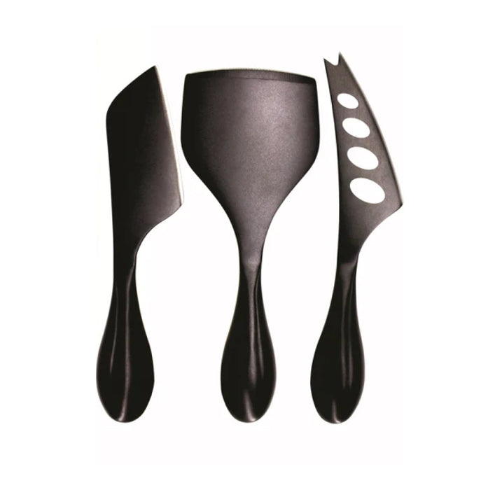Danesco 3250576BK Natural Living 3-Piece Cheese Knife Set