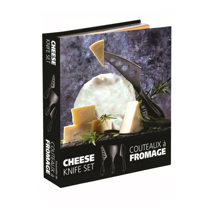 Danesco 3250576BK Natural Living 3-Piece Cheese Knife Set