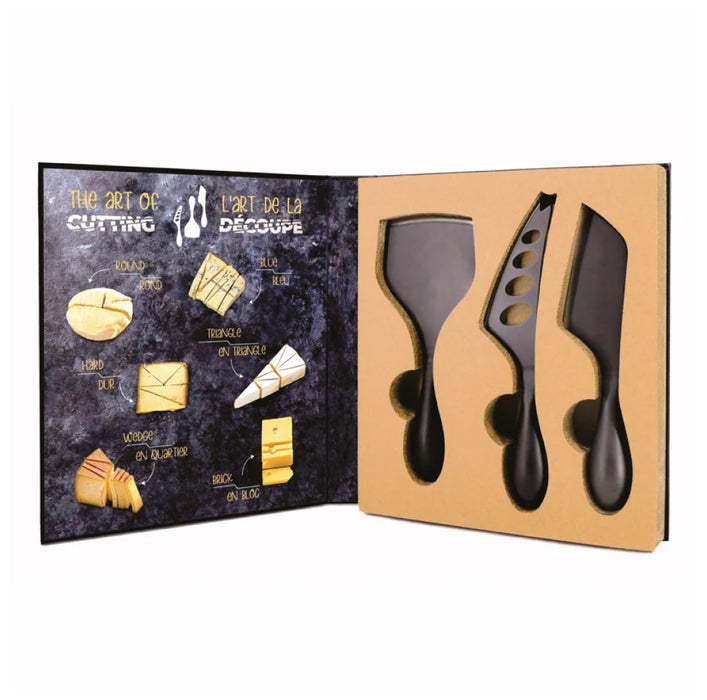 Danesco 3250576BK Natural Living 3-Piece Cheese Knife Set