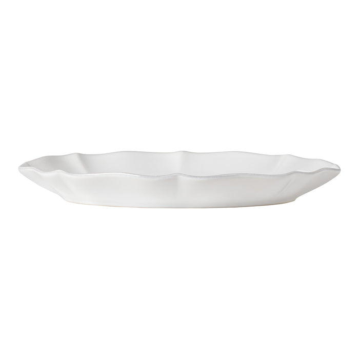 Costa Nova 11.75" x 8.25" Rosa White Oval Stoneware Serving Plate - DAA301-WHI
