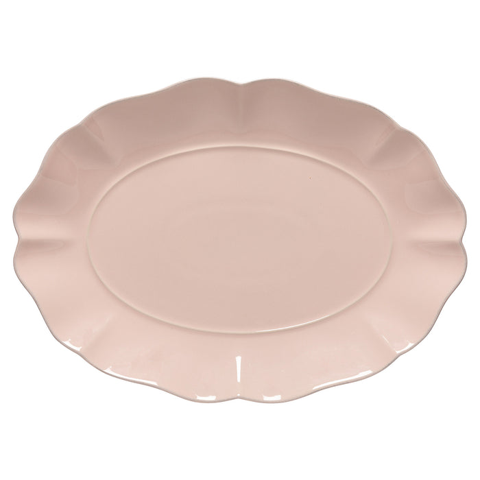 Costa Nova 15.75" x 11.37" Rosa Pink Oval Stoneware Platter - DAA401-ROS