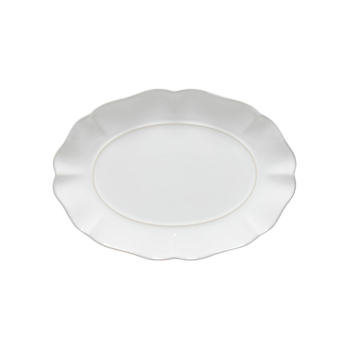 Costa Nova 15.75" x 11.37" Rosa White Oval Stoneware Platter - DAA401-WHI