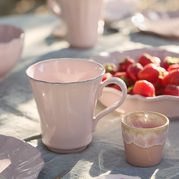 Costa Nova 13.50 Oz. Rosa Pink Round Stoneware Coffee Mug - 6/Case - DAC141-ROS