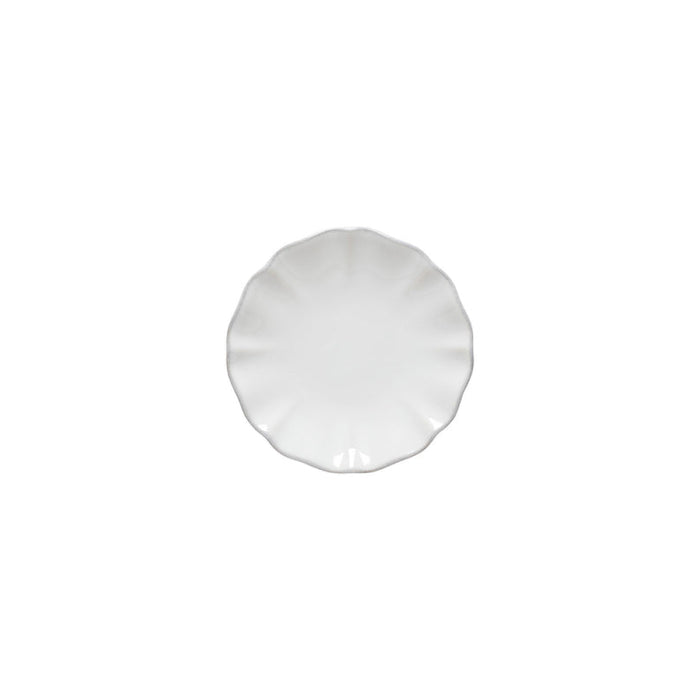 Costa Nova 4.92" Rosa White Round Stoneware Appetizer Plate - 6/Case - DAP131-WHI