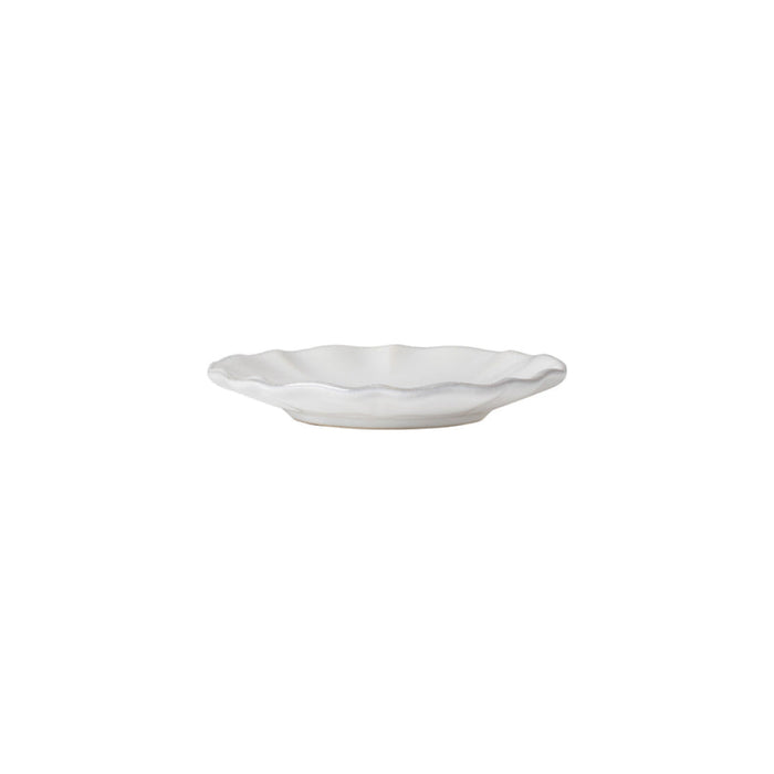 Costa Nova 4.92" Rosa White Round Stoneware Appetizer Plate - 6/Case - DAP131-WHI