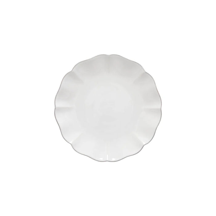 Costa Nova 9" Rosa White Round Stoneware Salad/Dessert Plate - 6/Case - DAP221-WHI
