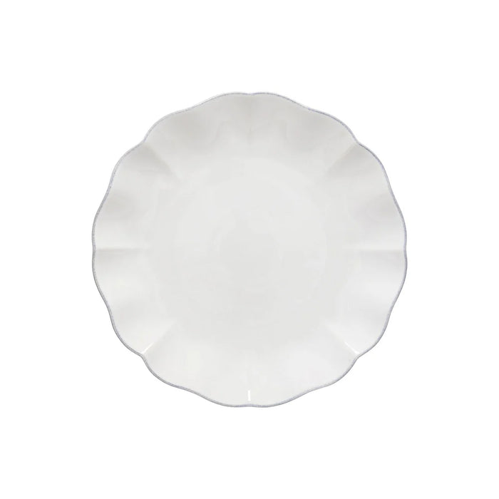 Costa Nova 11.25" Rosa White Round Stoneware Dinner Plate - 6/Case - DAP281-WHI