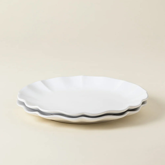 Costa Nova 11.25" Rosa White Round Stoneware Dinner Plate - 6/Case - DAP281-WHI