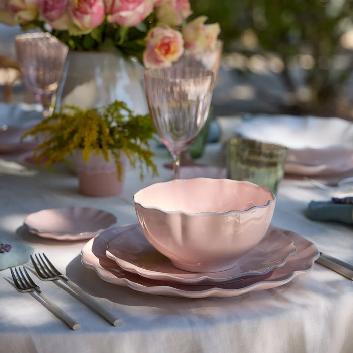 Costa Nova 22.37 Oz. Rosa Pink Round Stoneware Soup/Cereal Bowl - 6/Case - DAS161-ROS