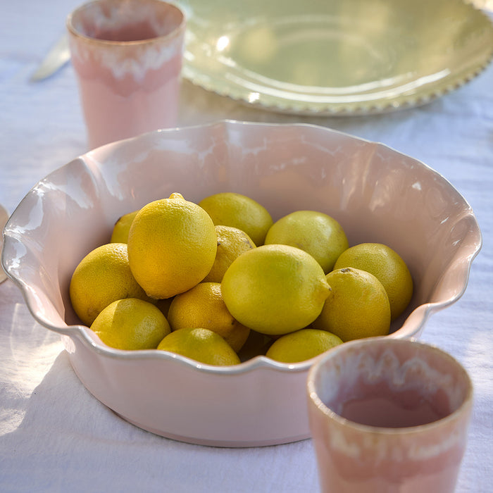 Costa Nova 11.8" Rosa Pink Round Stoneware Serving Bowl - DAS301-ROS