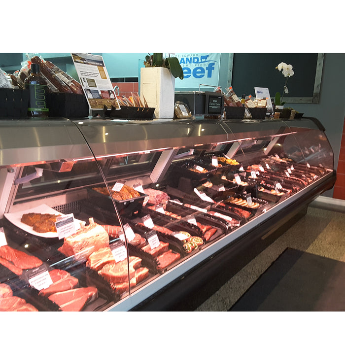 Igloo 16' Refrigerated Deli Meat Curved Glass Display Case - RSCD16