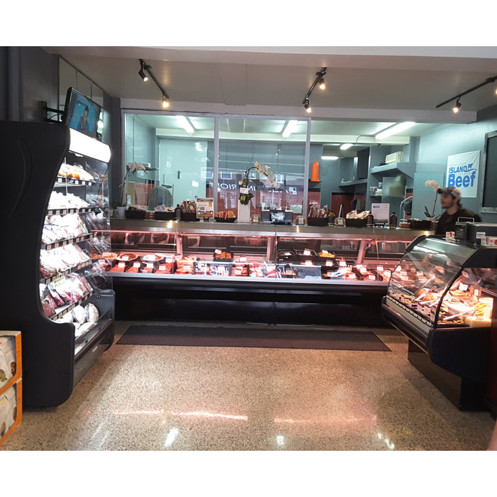 Igloo 16' Refrigerated Deli Meat Curved Glass Display Case - RSCD16