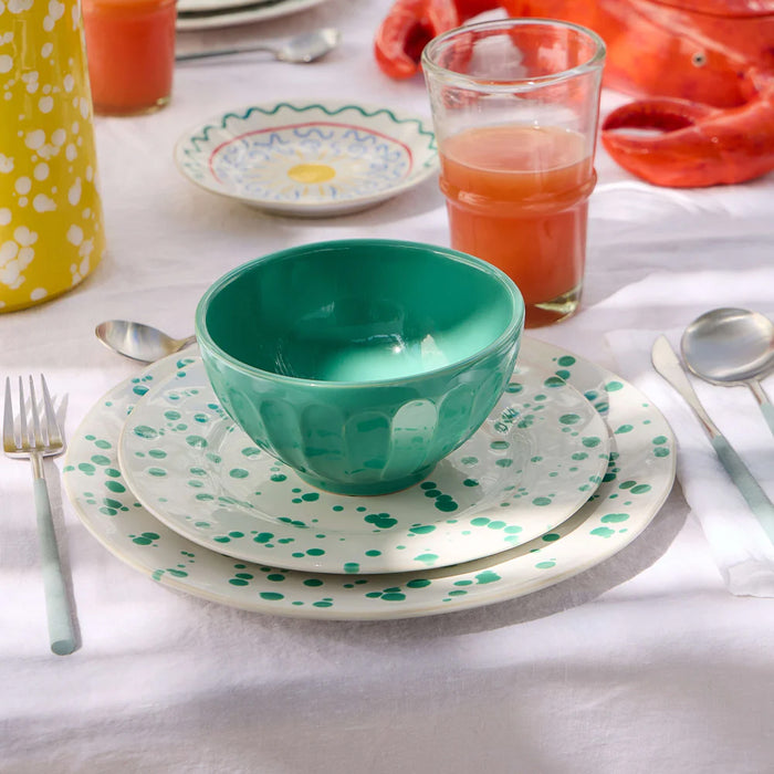 Costa Nova 8.75" Rafaela Sage Green Round Stoneware Salad/Dessert Plate - DEP221-SAG