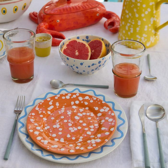 Costa Nova 8.75" Rafaela Tangerine Round Stoneware Salad/Dessert Plate - DEP221-TAN
