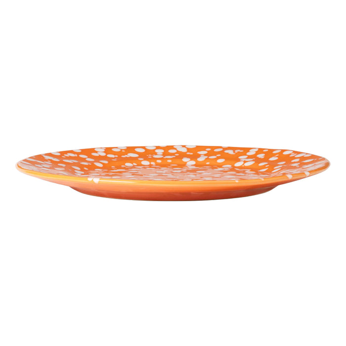 Costa Nova 10.75" Rafaela Tangerine Round Stoneware Dinner Plate - DEP271-TAN