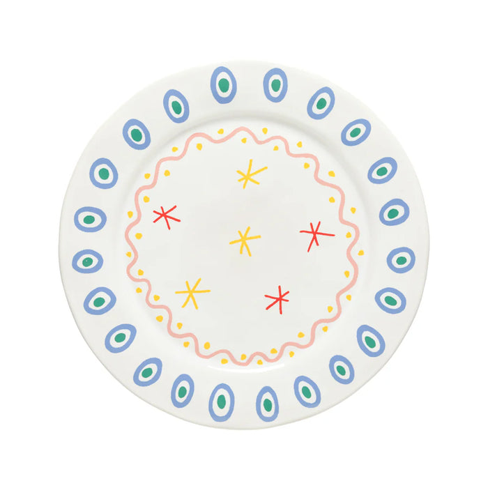 Costa Nova 13" Summer Bliss Round Stoneware Serving Platter - DEP331-SUM